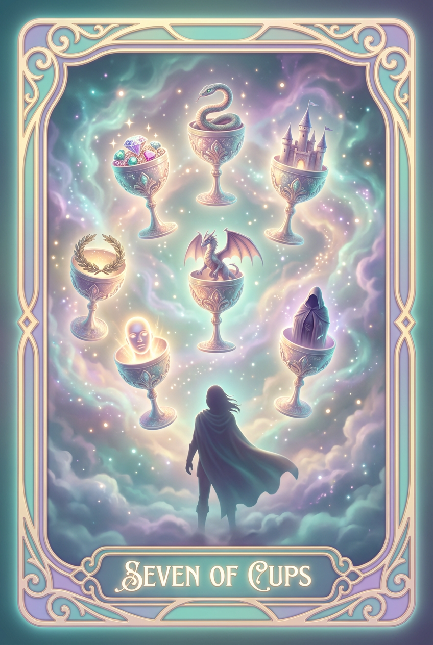 Seven of Cups Tarot Card